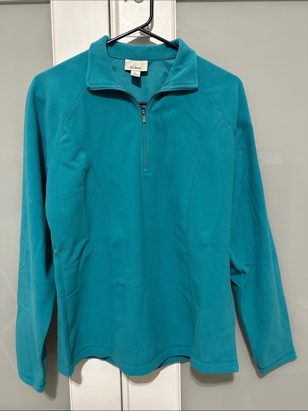 L.L. Bean Teal Quarter-Zip Fleece Pullover - Women. Size Small. NWT